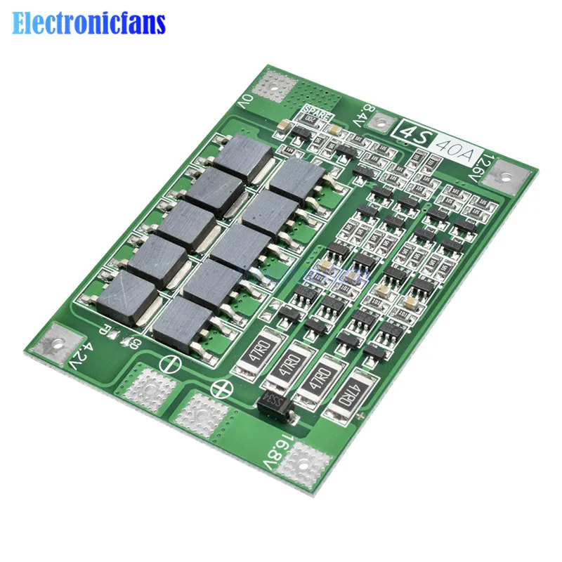 

4S 40A Li-ion Lithium Battery 18650 Charger PCB BMS Protection Board with Balance For Drill Motor 14.8V 16.8V Lipo Cell Module