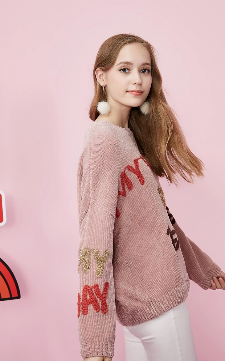 Vero Moda Женский вязаный Топ свободного кроя с буквенным принтом | 319313549