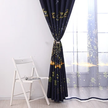 

Xmas Modern Blackout Curtains for Living Room Window Curtains for Bedroom Curtain Fabrics Ready Made Finished Drapes Blinds Tend