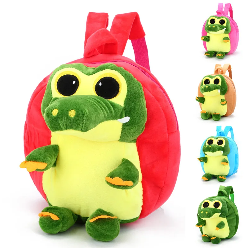 Kids Backpacks Girls Boys Kindergarten Backpacks Cute Animal Cartoon Toys Crocodile Plush Kids Bags Children School Bags Bookbag