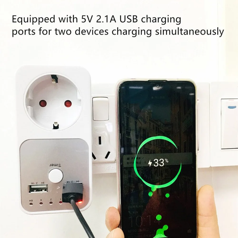 Розетка синхронизации, двойной USB таймер, переключатель обратного отсчета, розетка, контроллер, умный дом, USB зарядное устройство, адаптер, вилка