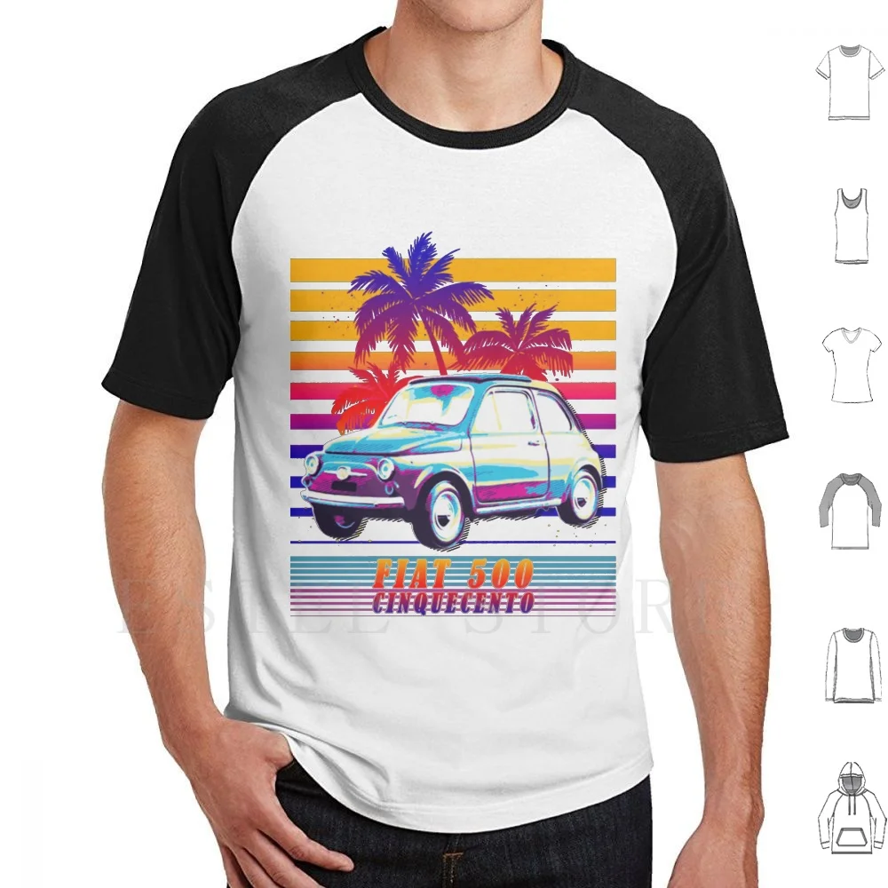 Fiat 500 Fiat 500 T-Shirt In Cotone Da Uomo In Cotone Stampa Fai-Da-Te Multipla Abarth 595 Fiat Talento Fiat 127 Fiat Decesimo Fiat