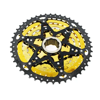 

Sports MTB Bicycle Cassette 11-46 Teeth Gold Wreath Sprocket Aluminum Alloy 1pc