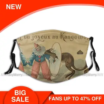 

Kangaroo Mouth Face Mask Jeu Joyeux Au Kangourou Facial Mask Polyester with Filters Nice for Adult Mask