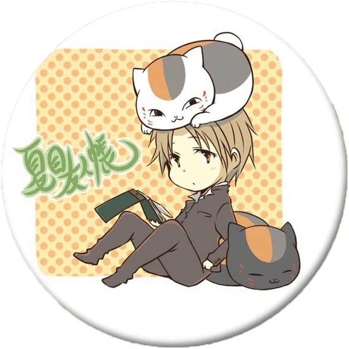 Японская брошь в стиле аниме Natsume Yuujinchou книга друзей кошка костюм кота-учителя значок рюкзаки Кнопка Одежда для женщин подарок XM - Окраска металла: 6