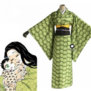 

Anime Demon Slayer: Kimetsu no Yaiba Hashibira Inosuke mother Kotoha kimono Cosplay Costume Halloween Suit