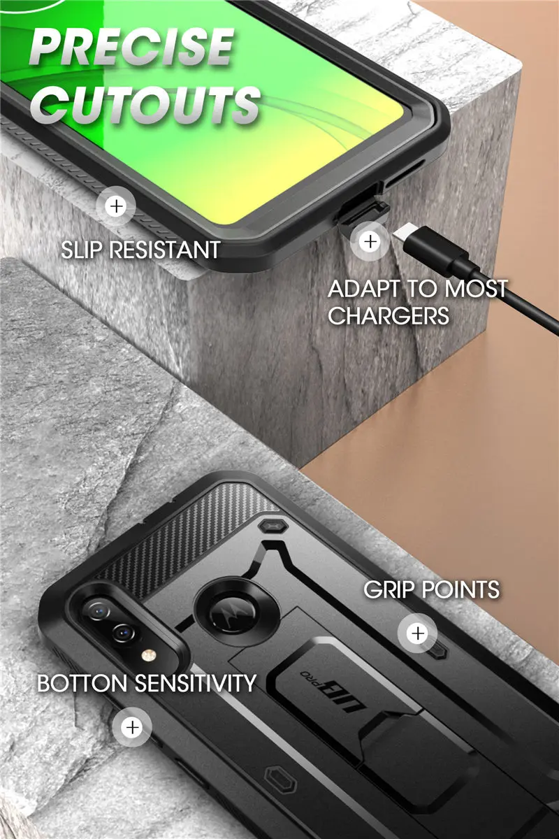 Для Moto E6Plus чехол( выпуск) SUP чехол UB Pro полный корпус прочная кобура защитный чехол на заднюю панель со встроенной защитной пленкой