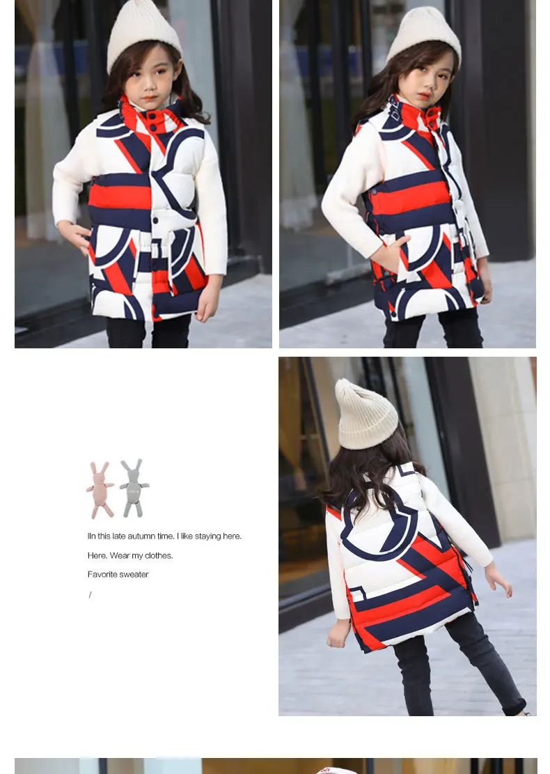 Winter Down Vest Children's Clothing Autumn and Winter New Children's Down Vest Boy Winter Vest Girl Winter Coats