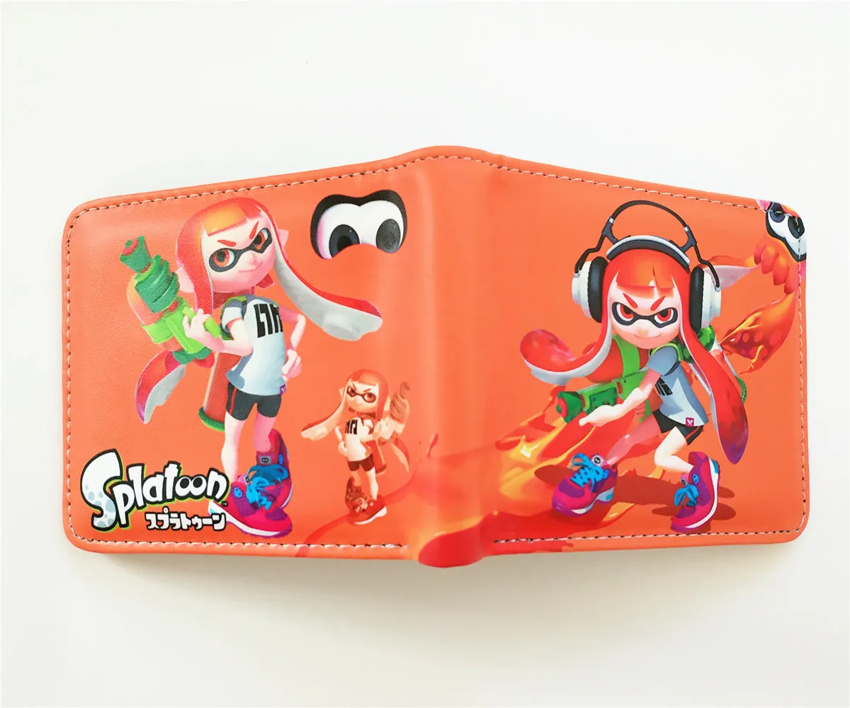 01 Nintendo Game Splatoon 2 Мужской Женский кошелек из искусственной кожи на молнии портмоне унисекс кошельки ID/кредитный держатель для карт - Цвет: 01