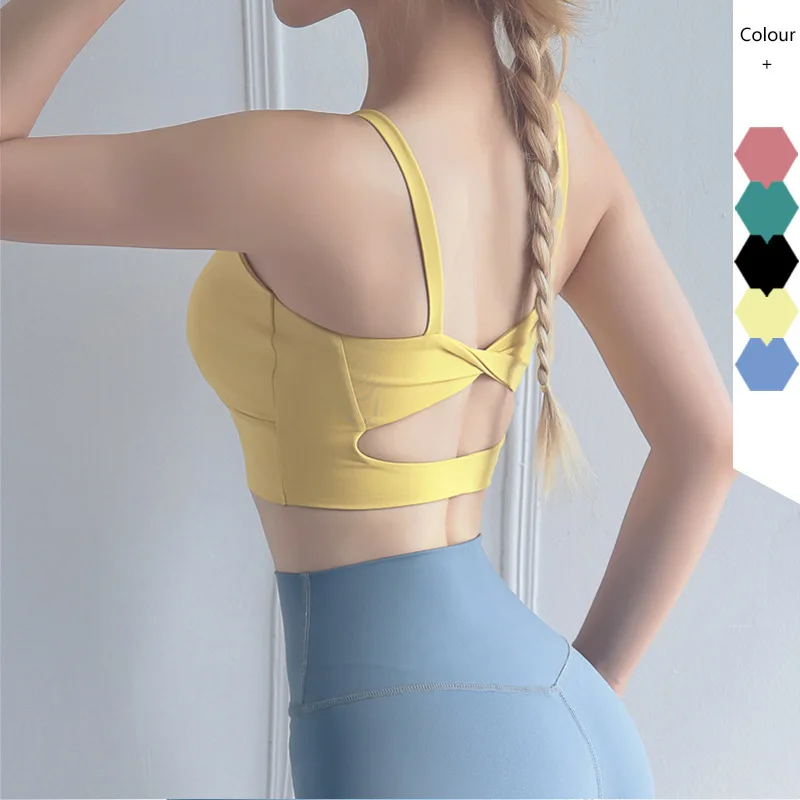 

Seamless Sports Workout Bra Women Back Cross Strappy Yoga Bra Brassiere Gym Sport Fitness Running Tops Active Wear