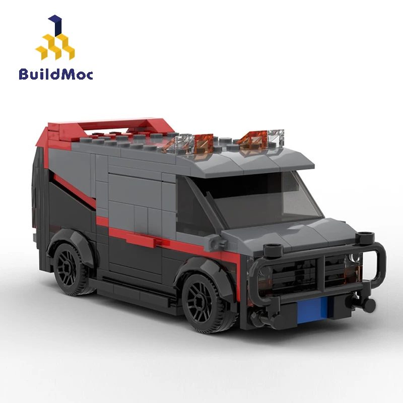 Buildmoc техническая команда A-Team GMC Vandura Van Attack транспортных средств черный