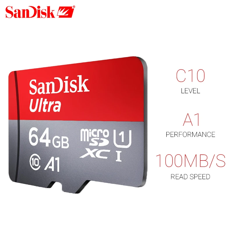 Карта памяти SanDisk 256 ГБ 200 128 64 Макс 98 МБ / с 32 16 Micro SD Class10 UHS 1 Microsd TF SD|Карты памяти| |