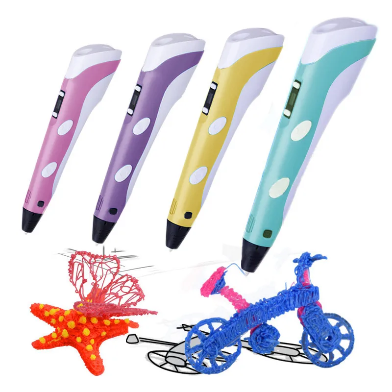 

Russia Shipping 3D Printing Pen With 9M ABS/PLA Filament Creative Toy Gift For Kids Design Drawing DJA99