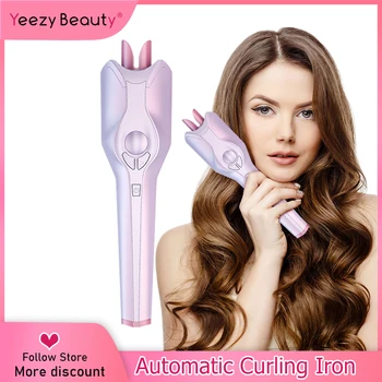 

Curling Iron Automatic Rotating Air Hair Curler Wand With Tourmaline Ceramic Heater LED Digital Quick Hair Styler Salon Tools