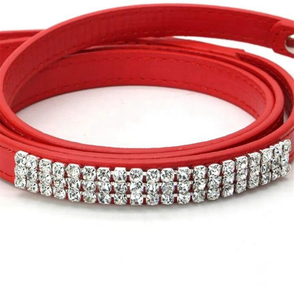 Поводок Стразы Bling для собак мягкая замшевая кошечка дрессировки щенков