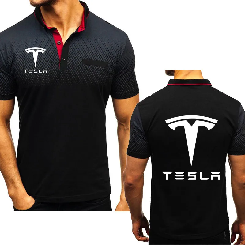 Tesla Men T-Polo short sleeve Cotton  2