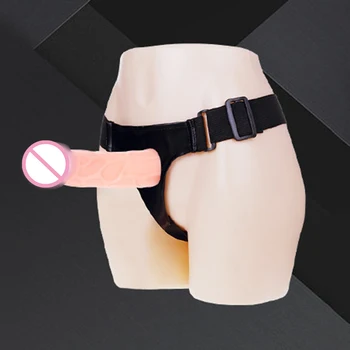 Adjustable Hollow Strap On Realistic Dildo Pants For Woman Men Wearable Penis Extension Sleeve Dildos Sex Toy For Adults Couples 2