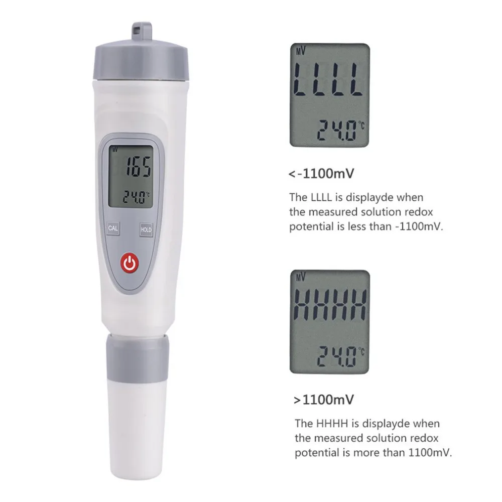 Портативный ORP/TEMP метр цифровой контроль качества воды отрицательная окислительная ручка