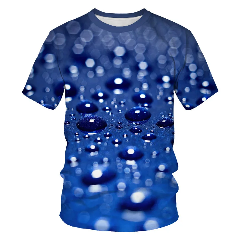 Off Белая и синяя Водонепроницаемая Футболка мужская забавный мяч-пузырь 3D футболка с принтом унисекс повседневные топы Harajuku короткий рукав футболки мужские
