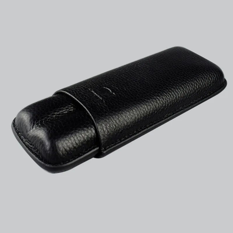 COHIBA кожаный держатель 2 трубки путешествия портсигар чехол/сигары хьюмидор костюм для кубинской сигары