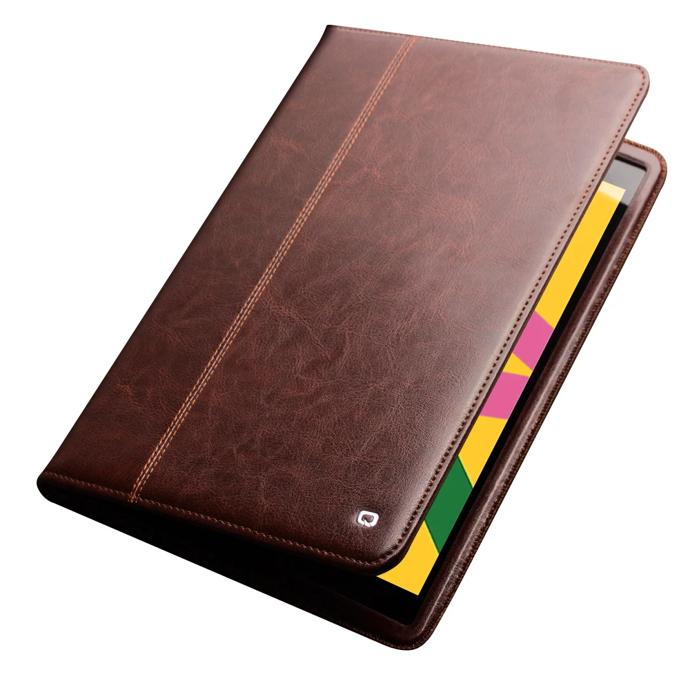 

QIALINO Genuine Leather Flip Case for Apple iPad 10.2 inch Pure Handmade Ultra Thin Dormancy Stand Cover for iPad 10.2 inch