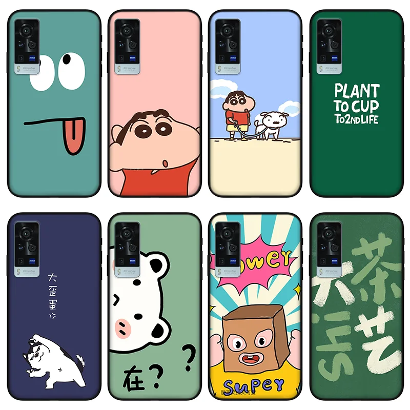 Creative personality Phone case for vivo iQOO 7 3 5 z3 neo pro Black silicone x60 plus x50 s7 s9 x30 x27 s9e |