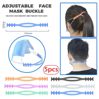 

5PCS Third Gear Adjustable -Slip Ear Grips Extension Hook traps around the buttons instead of your ears mondkapjes 2020 #6