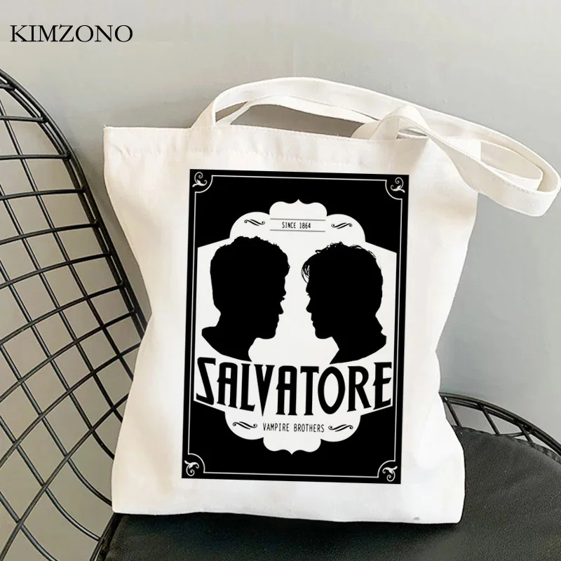 The Vampire Diaries Shopping Bag Ricicla Borsa Bolso Canvas Shopper Bolsa Eco Bag Tessuto Panno Ecobag Cabcabas