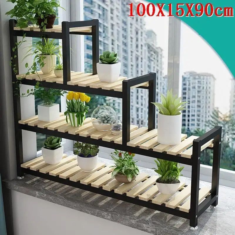 MODEL C Porta Piante Balkon Estanteria Plantas Escalera Decorativa Madera Stojak Na Kwiaty открытый стеллаж Цветочная Полка Подставка для растений - Цвет: MODEL C