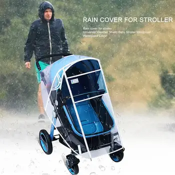 

Stroller Rain Cover Universal Weather Shield Windproof Waterproof Cover for Baby Stroller