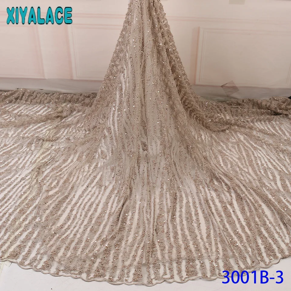 Французская сетчатая кружевная ткань, высокое качество, кружевная ткань ручной работы, бисерные кружева, нигерийский кружевной материал для свадьбы KS3001B