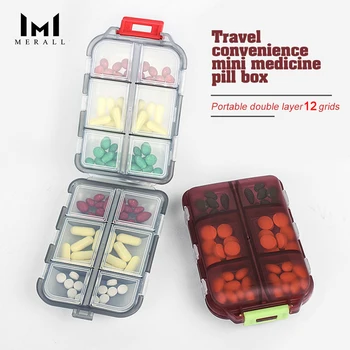 

12 Grids Travel Convenient Medicine Pill Box Pills Dispenser Pill Organizer Tablet Pillbox Case Container Drug Divider Pillcases