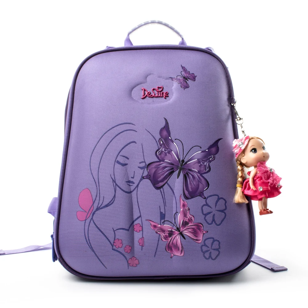 Delune/качественные детские школьные сумки с героями мультфильмов для девочек 1-3 класса, ортопедический рюкзак для студентов, школьный рюкзак, Жесткий Чехол для детей 4-036 - Цвет: 4-037