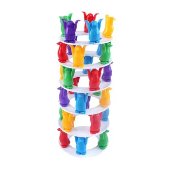 

Funny Cute Kids Educational Toys Collapse Building Blocks Balance Penguin Challenge Tower Wholesale