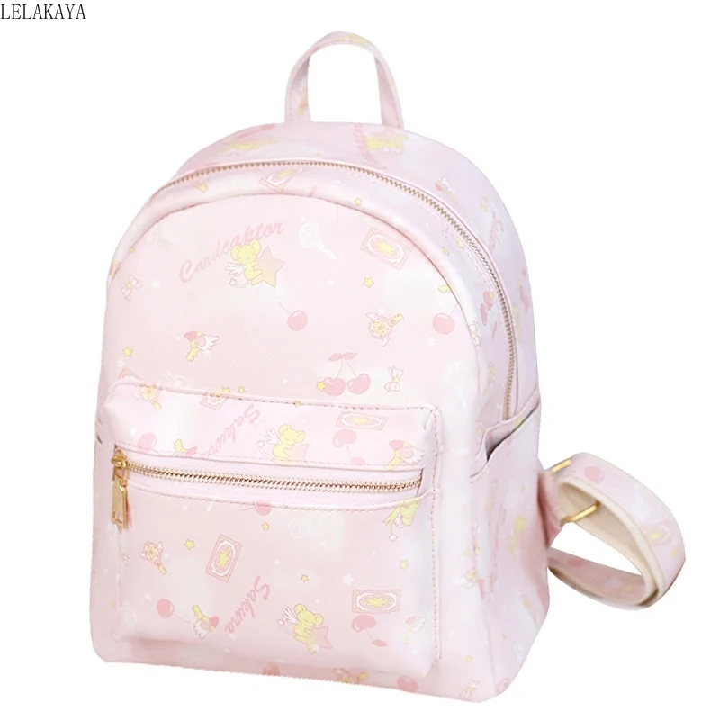 

Cosplay Card Captor Sakura sailor moon Action Figure Printed PU Student Backpack Creative Storage Bag Pencil Case School Supply