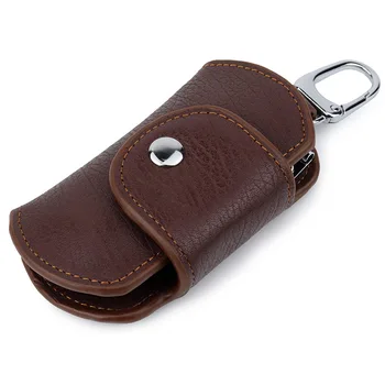 

Fashion Men's Leather Key Bag Large Capacity Cowhide Waist Hanging Men's Multifunctional Key Bag Ring Cover Holder Wallet