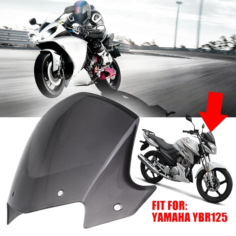 Motorcycle Headlight Fairing Transparent Brown Windshield for Yamaha Ybr 125 2014-