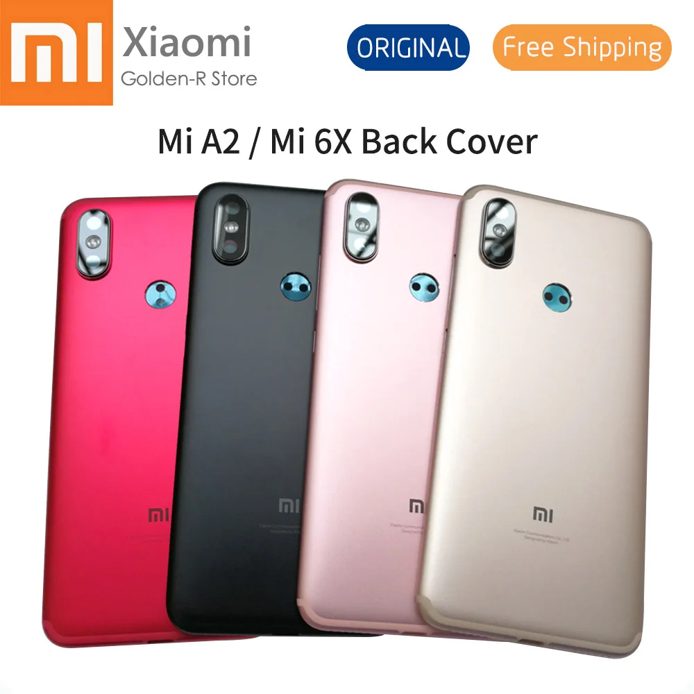 Для Xiaomi mi A2/mi 6X Батарейная дверь металлическая задняя крышка Запасные части