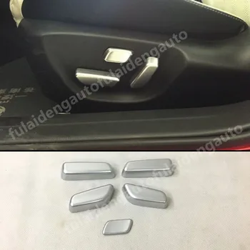 

5PCS For Mazda 6 Atenza 2014-2018 Carbon Fiber ABS Matte Interior Seat adjustment knob trim cover Car Styling Accessories
