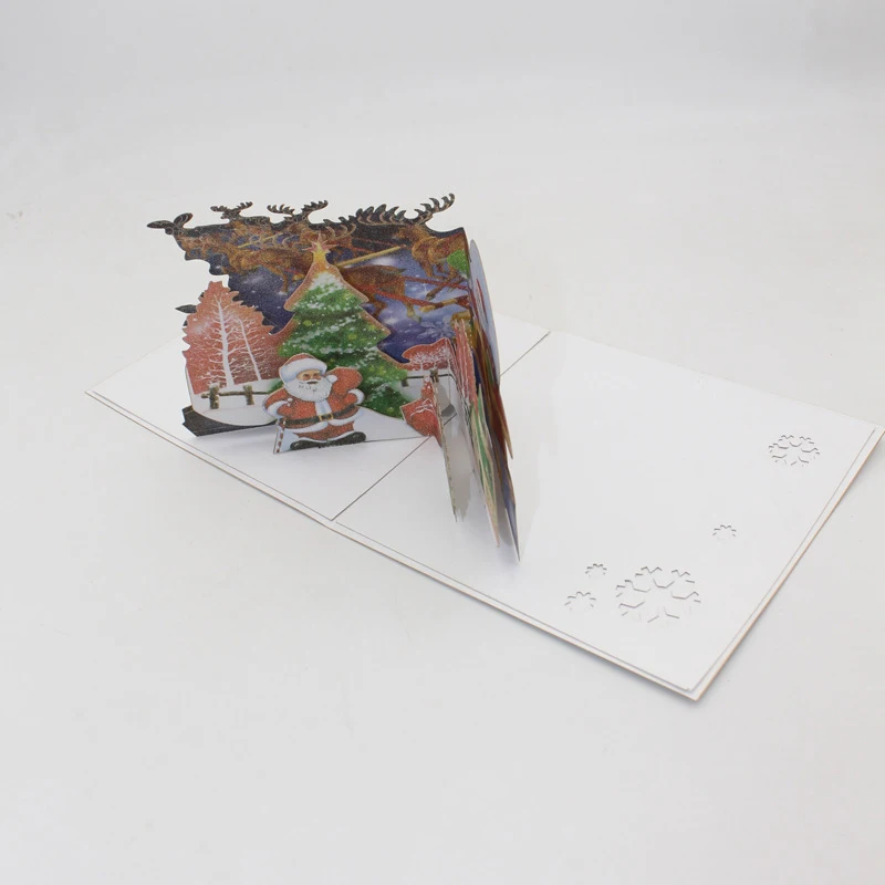  3D Handmade Chiristmas Carnival Village Paper Invitation Greeting Cards PostCard Merry Christmas Ch - 4.00032E+12