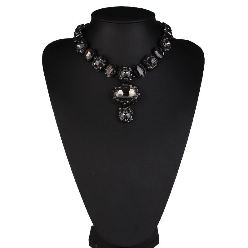 Dvacaman, Новое поступление, модное ожерелье, кристалл, драгоценный камень, хорошее качество, цепочка, массивное роскошное колье, массивное ожерелье с подвеской, 9826