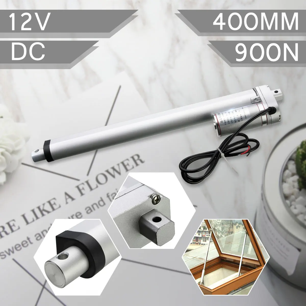 DC 12 V Многофункциональный 12 вольт DC сверхмощный линейный привод мотор 900N ход 400 мм электрический кронштейн