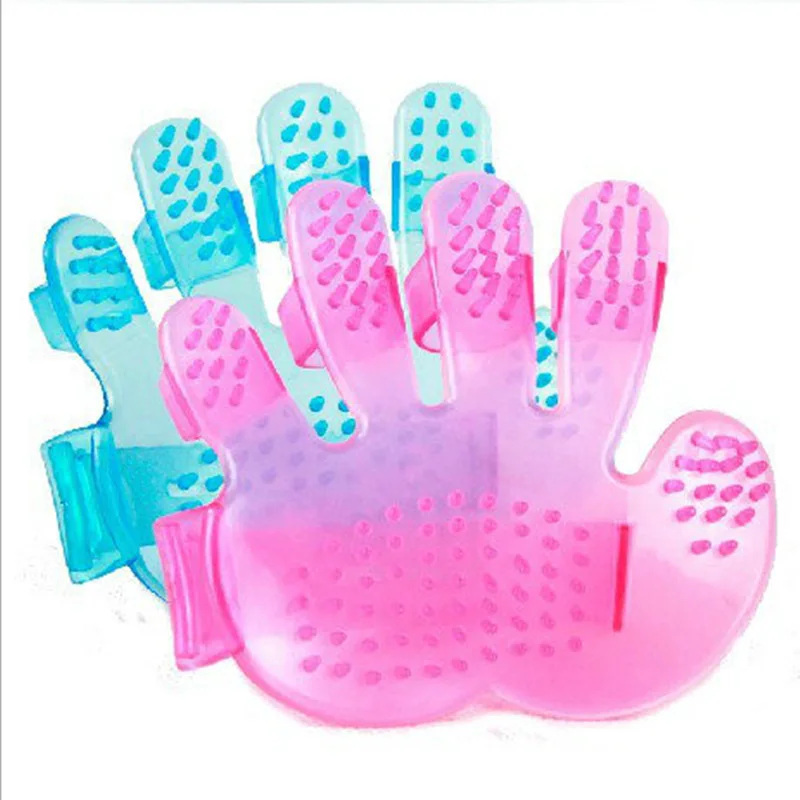 Cepillo para baño de Mascota de cinco dedos, cepillo de Palma, cepillo para perros, cabeza de cinco dedos, suministros para mascotas