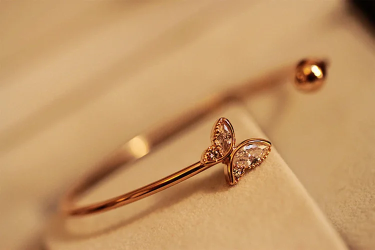 Yobest Charm Bracelet for Women Open Bangle Butterfly Zircon Bracelet Couples Jewelry Party Gifts bangle bracelet zircon bracelet