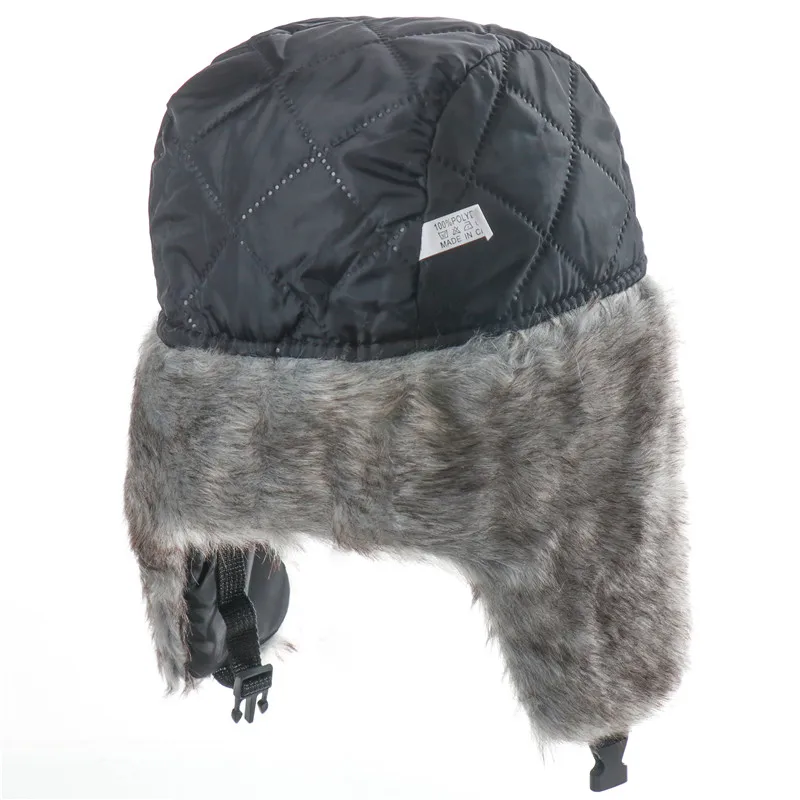 thermal aviator bomber winter hat CAMOLAND Wholesale Winter Bomber Hat Women Men Russia Ushanka Trapper Trooper Hats Male Thermal Faux Fur Earflap Snow Caps orange mad bomber hat