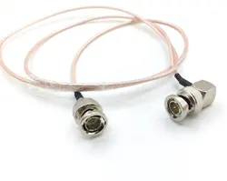 Cable de vídeo Digital SDI HD RG179, Conector de enchufe macho a macho, ángulo recto BNC, 75 ohm, 10 unidades