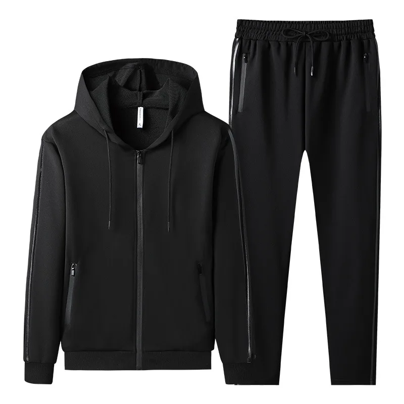 Los hombres de la primavera chándal Streetwear de los hombres casuales 2021 sudaderas con capucha ropa deportiva hombre conjunto de dos piezas de la chaqueta con cremallera + pantalones traje deportivo