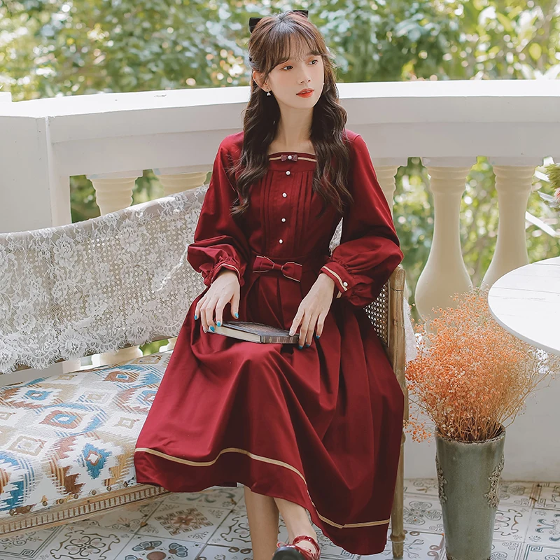 Женское платье с длинным рукавом JK Lolita весенне-осеннее для косплея женское милое