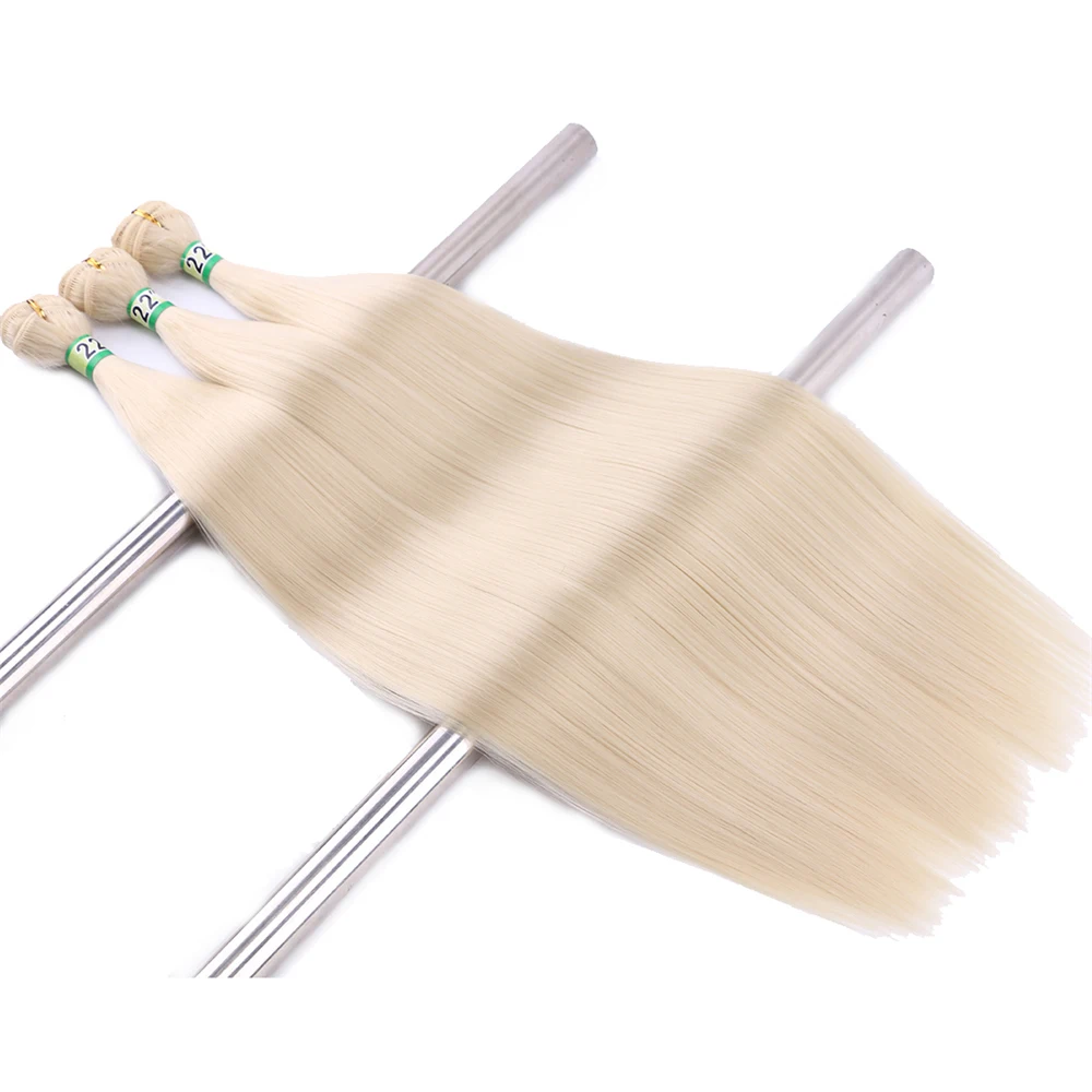 WonderLady Synthetic Hair Weave Bundles Straight 16 18 20inch 70g Ombre Hair Extensions Double Drawn Weft Bundles For Women