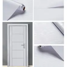 European PVC Wood Grain Self Adhesive Wallpaper Old Furniture Renovation Cabinet Sticker Waterproof Wall Sticker Home Decor